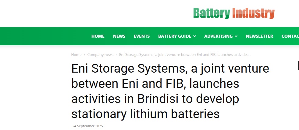 Seri industrial Eni Battery Industry
